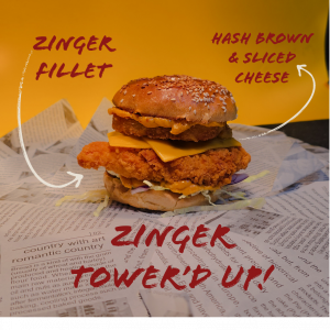 Zinger Tower’d UP Burger