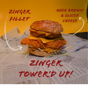 Zinger Tower’d UP Burger! - Meal